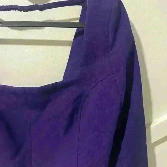 Zara purple long sleeve open back crop top size S - Picture 10 of 11